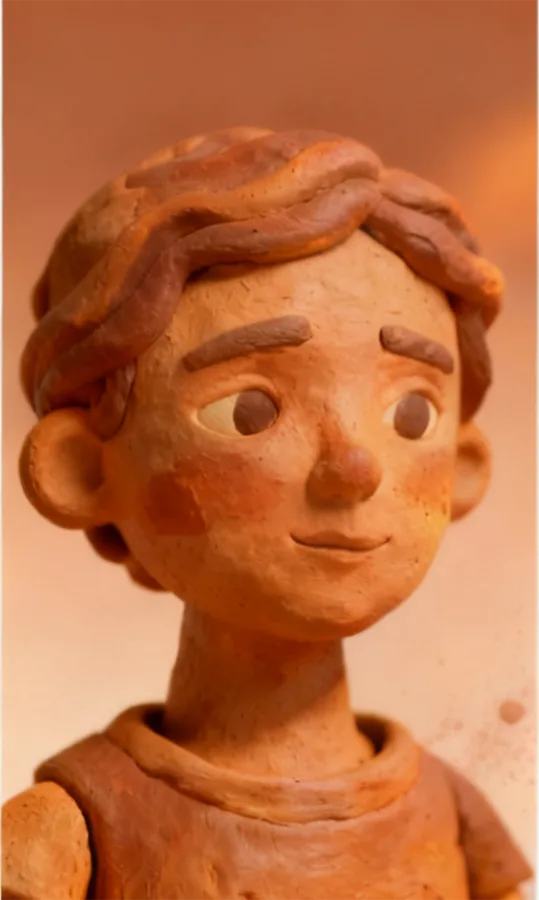 Example portrait transformed into a clay figurine